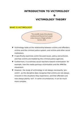  Victimology: Unveiling the Silent Suffering – A Glimpse into the Unseen Wounds